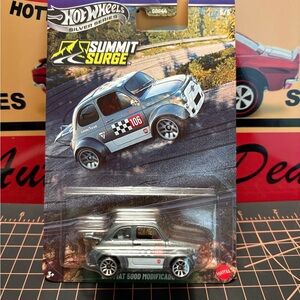 Hot Wheels Summit Surge Fiat 500D Modified Metallic Silver chase car
